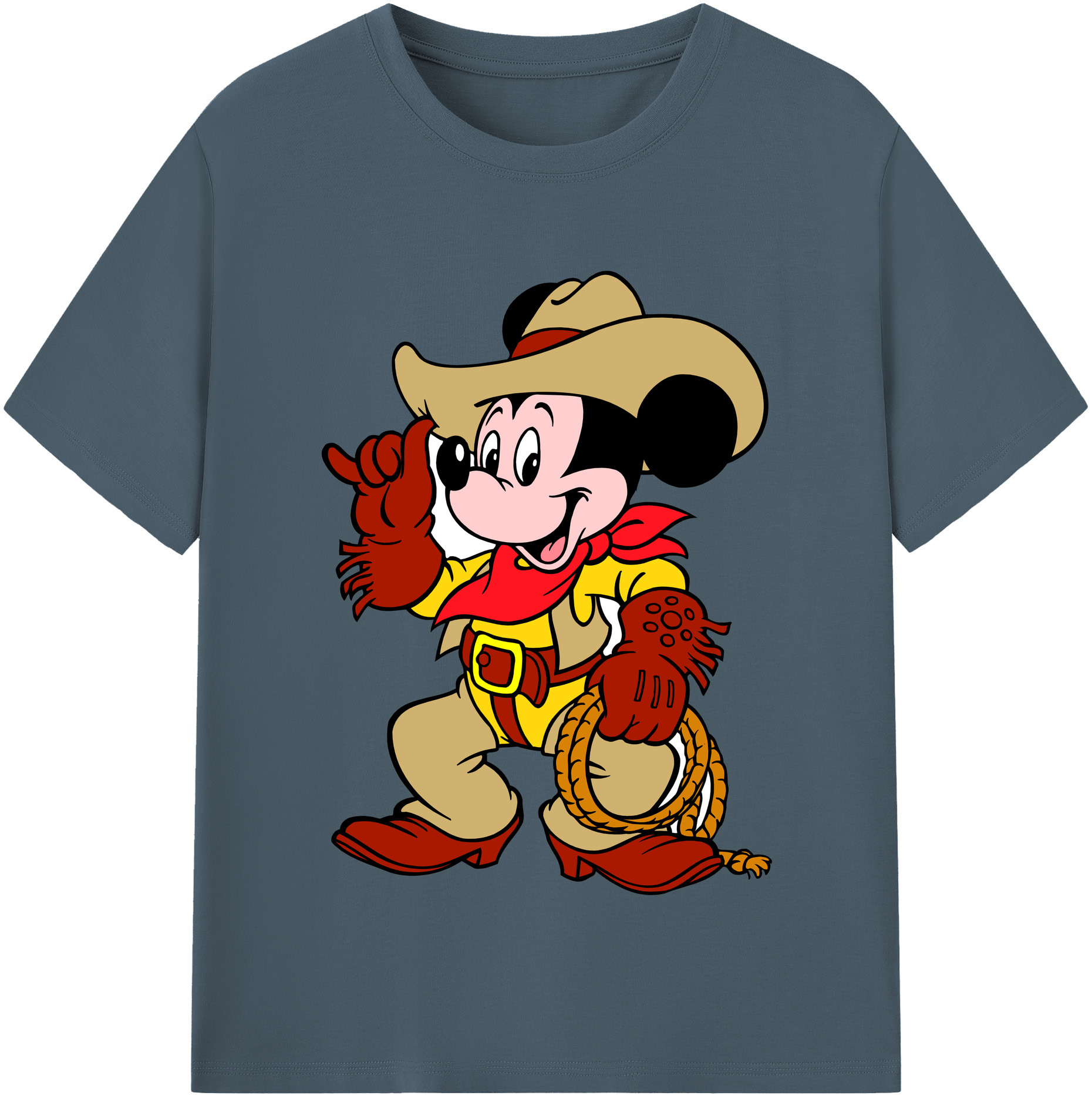 （画像用） ミッキーマウス Mickey Mouse 綿100％半袖Tシャツ（フロントプリント）